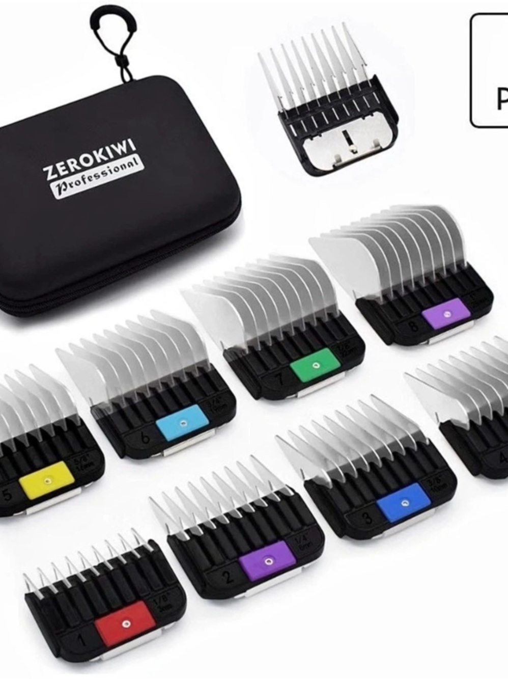8 Pieces Professional A5 Style Animal Clipper Stainless Steel Color-Coded Snap